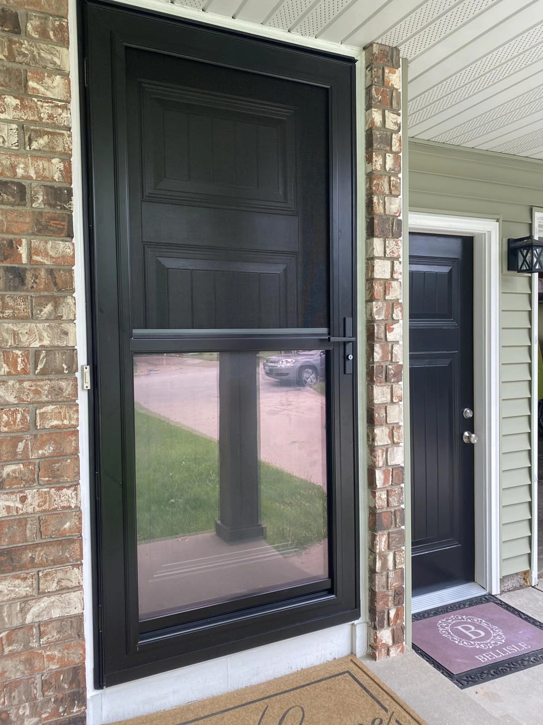 black Exterior service doors