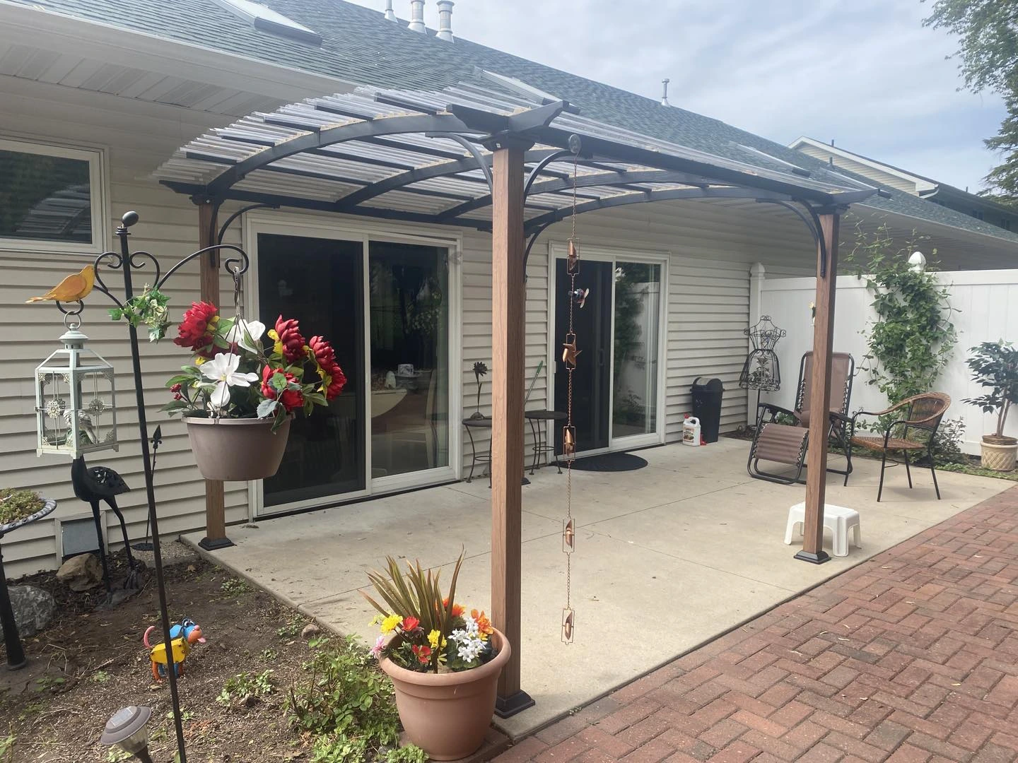roof added to pergola